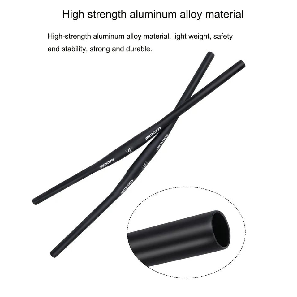 Zoom Handlebar Stang flat 31.8 oversize 31.8mm x 720 780 flat untuk XC alumunium not carbon Entity