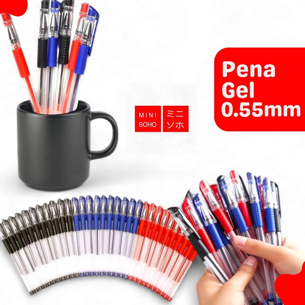 

Pulpen Standard Gel 0.55mm Pulpen tinta cair Alat Tulis Sekolah Kantor Pen Warna Warni Pena Ujung Lancip ATK Isi 20 Pcs