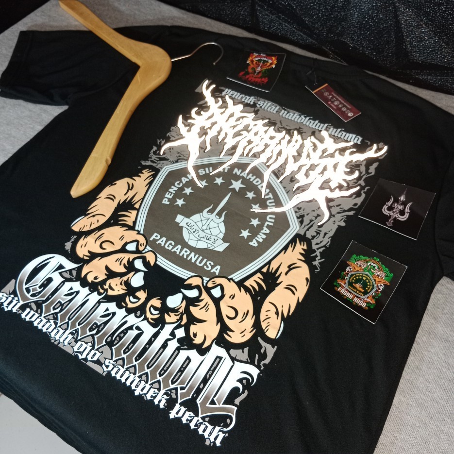 Kaos PN Pagar Nusa Menyala Reflektif Terbaru GREY Gasmi 1986 Pencak Dor Fighter