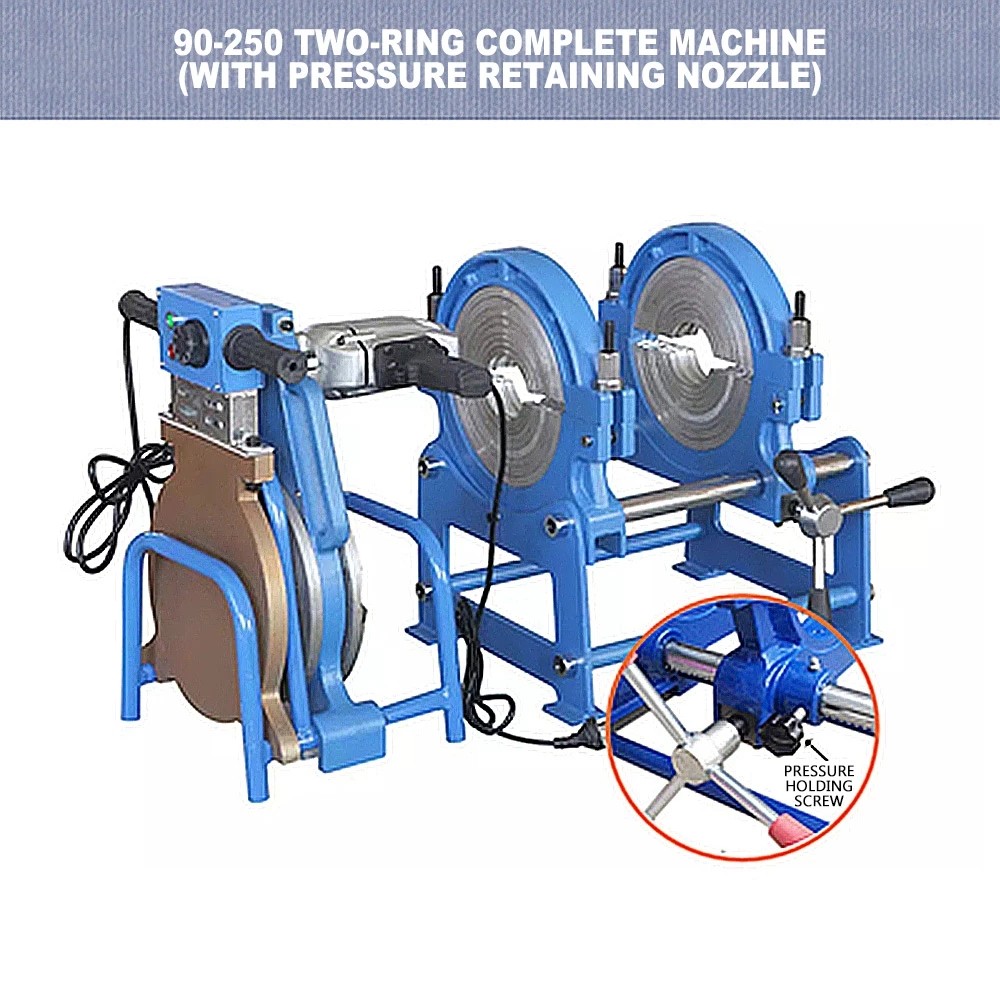 PE63-160 Butt Welding Machine 2 Rings Hand Push Fusion Welding Machine Pipe Hot Melt Machine Precisi
