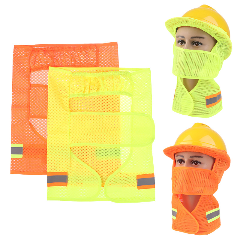 Summer Sun Shade Safety Hard Hat Face Neck Shield Helmet Reflective Stripe Hard Hat Sun Hat Visor Fo