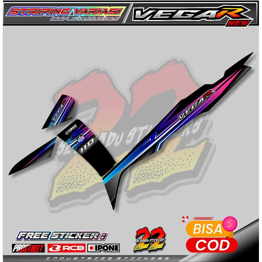 Striping Variasi Yamaha Vega R New  / Sticker List Variasi Motor Vega R New
