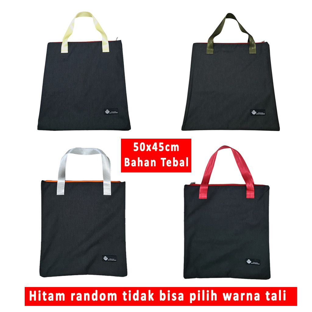 Tas Belanja Tote Bag Besar 50x45cm Bahan Tebal + Bisa Custom tas sablon