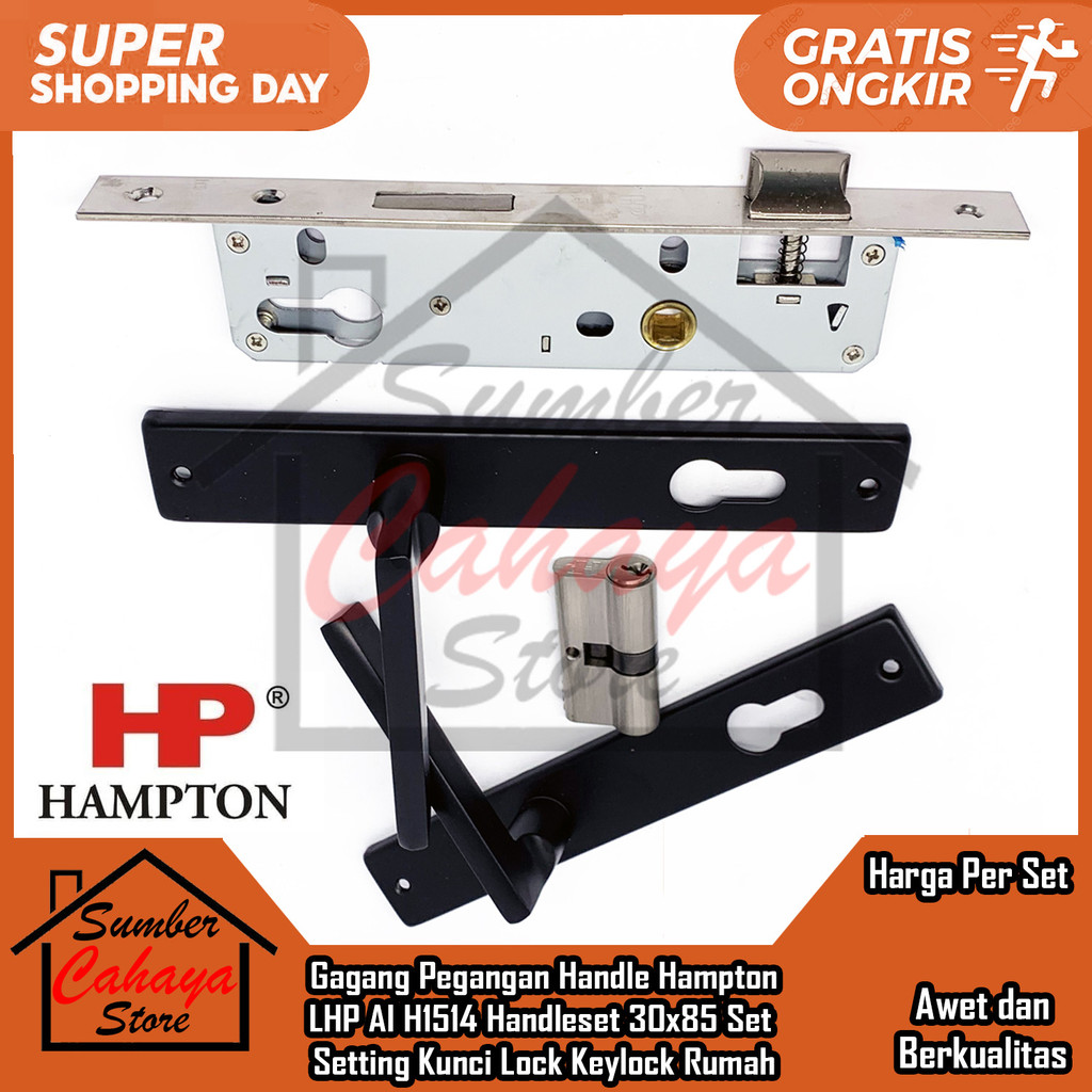 Gagang Pegangan Handle Hendel Hdl Pintu Door Jendela Tarik Dorong Sliding Geser Hampton Hpt LHP AI H