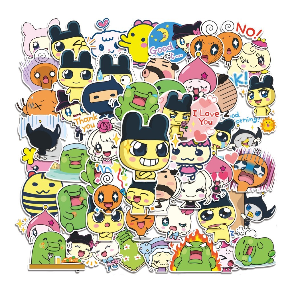 

COD 50 Pcs Stiker Cute Tamagotchi Lucu Anti Air Untuk Dekorasi Notebook Sepeda Skateboard Handphone DIY