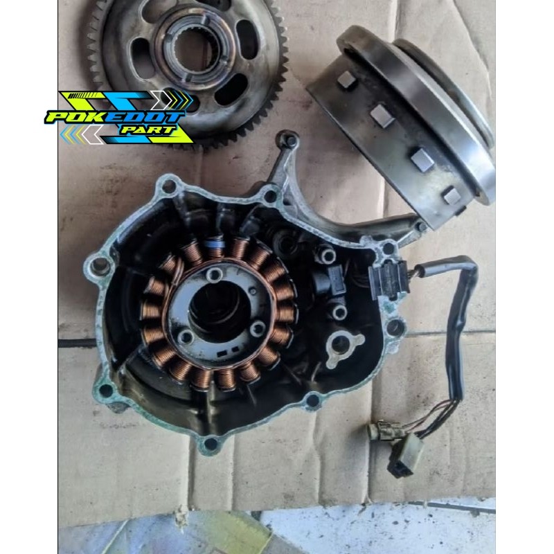 Set Blok Magnet Spul one way Motor Yamaha Vixion old 3C1 Copotan Original