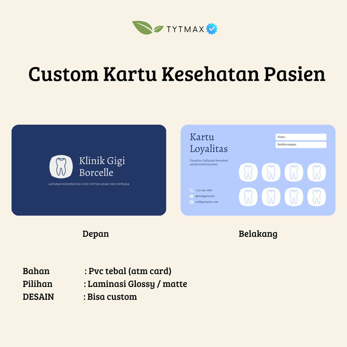 

Custom Kartu Kesehatan Pasien PVC | Kartu Member PVC