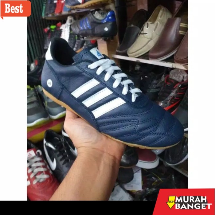 rekomendasi sepatu futsal sepatu futsal kulit asli - Biru, 38