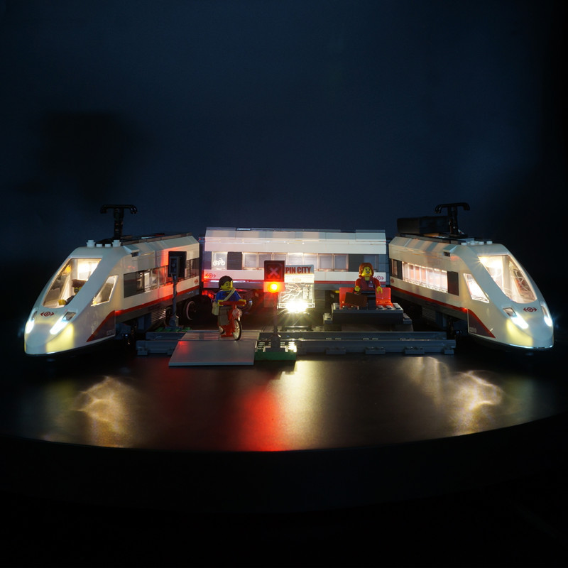 Kyglaring Led Light Kit Trains High-speed Passenger Model Lighting Set Compatible For LEGO 60051