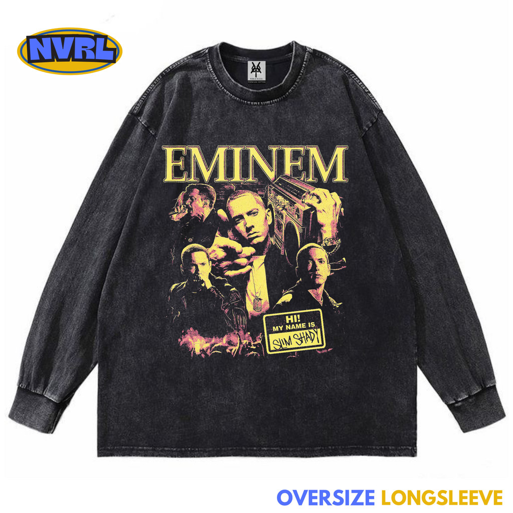 Kaos oversize longsleeve Eminem pride washed washing vintage tee