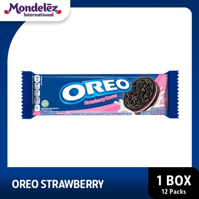 

Oreo Biskuit Lup Strawberry 12x27.6 g - 1 Box