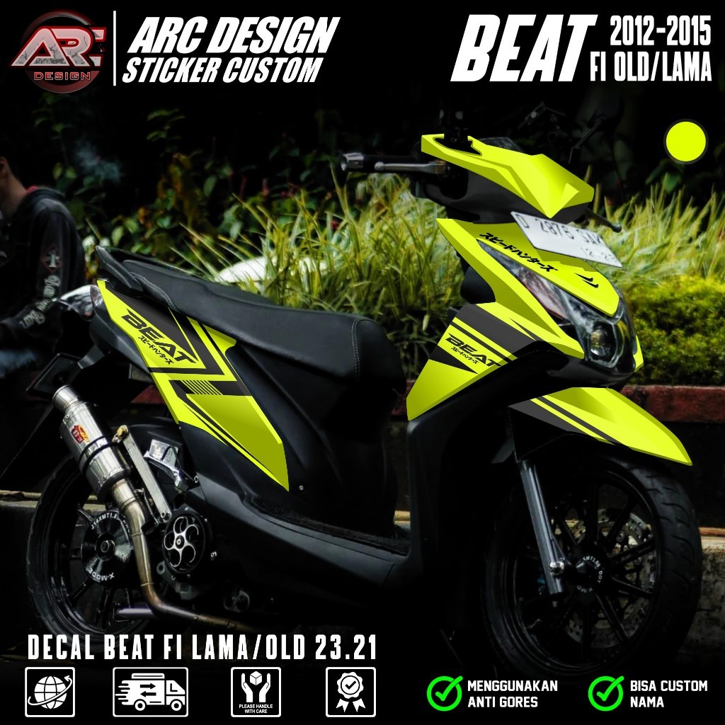 (COD) TERBARU Decal Sticker Honda Beat FI Lama 2012 2013 2014 2015 Full body - Stiker Skotlet Modifi