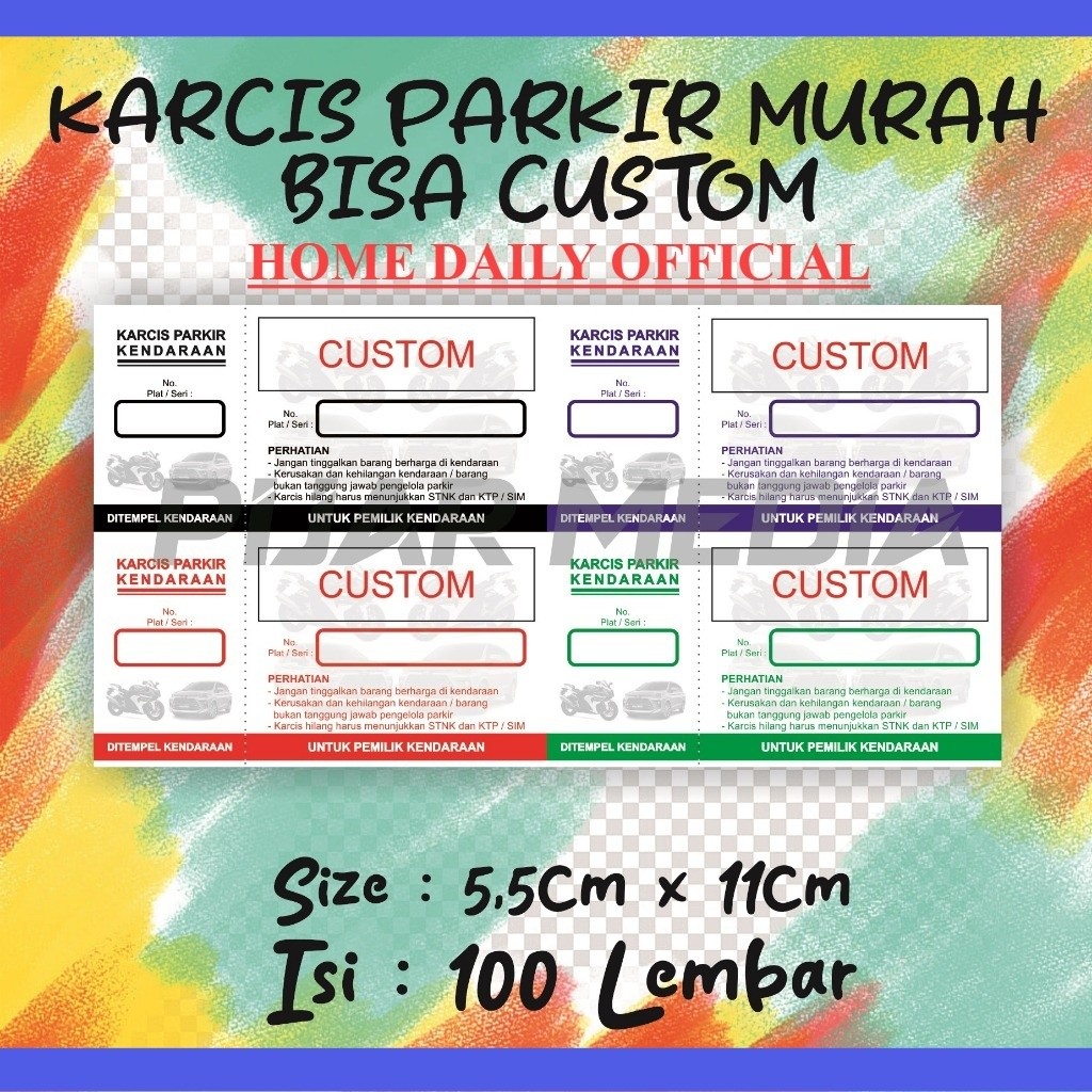 

KARCIS PARKIR MURAH BISA CUSTOM