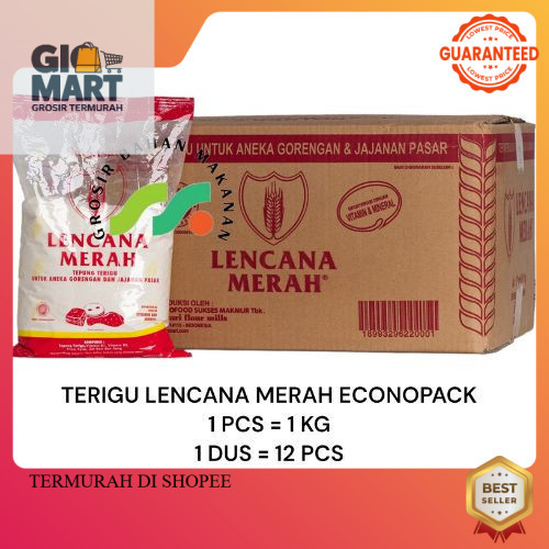 

TERIGU LENCANA MERAH ECO PACK 1KG PER DUS ISI 12PCS