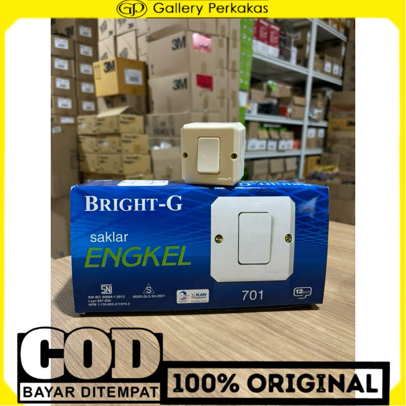 Bright G Saklar single outbow Tempel saklar engkel BG 701