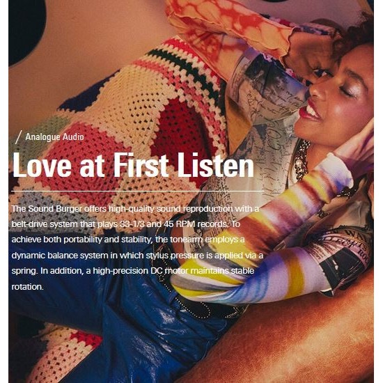 Audio Technica AT-SB727 / AT SB727 Sound Burger Portable BT Turntable - White