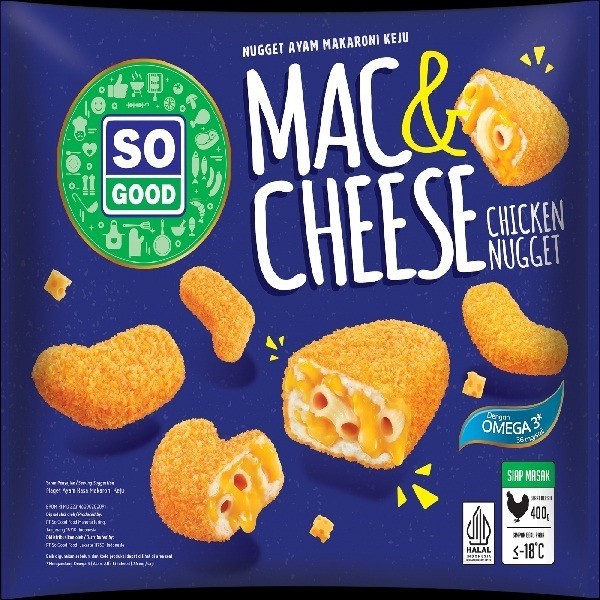 

GWP - MAC & CHEESE CHICKEN NUGGET SO GOOD 400GR NAGET AYAM MAKARONI KEJU HALAL