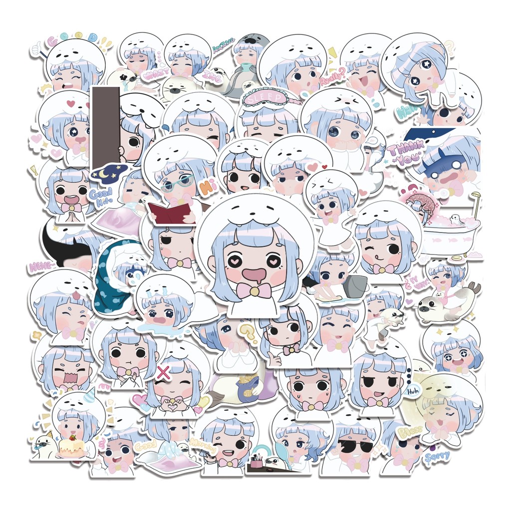 

COD 50 Pcs Stiker Little Shiro Sumiko Lucu Anti Air Untuk Dekorasi Notebook Sepeda Skateboard Handphone DIY