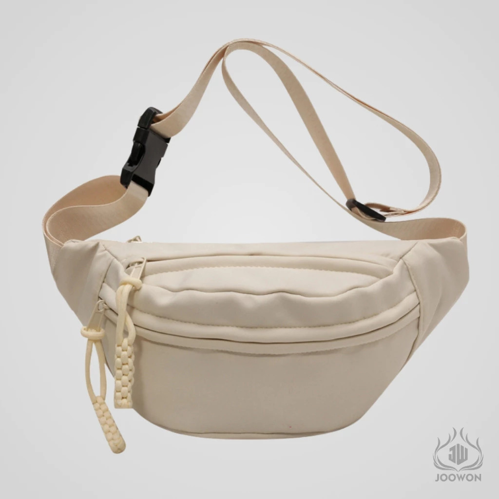 ALEECIA Tas Waistbag Unisex Cotton Tas Pinggang Katun Tebal Unisex Pria Wanita Tas Pinggang Waterpro