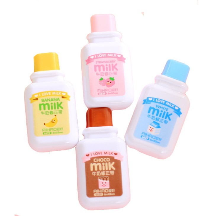 

J2 - Correction Tape / Tip EX Bentuk Botol Susu Warna Putih untuk Sekolah