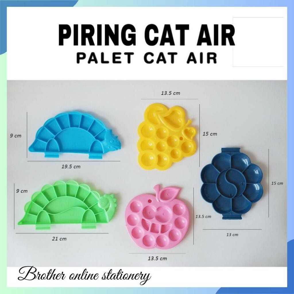 

BOS Piring Cat Air Wadah Colouring Mewarnai Melukis Palet Art