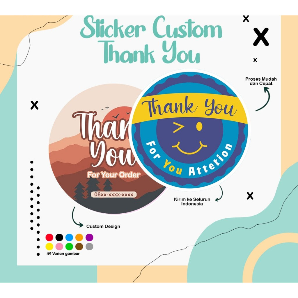 

[BACA DESKRIPSI] CETAK STIKER THANK YOU / STIKER TERIMA KASIH / STICKER CUSTOM LOGO TERIMA KASIH LABEL KEMASAN FOTO DESAIN SENDIRI