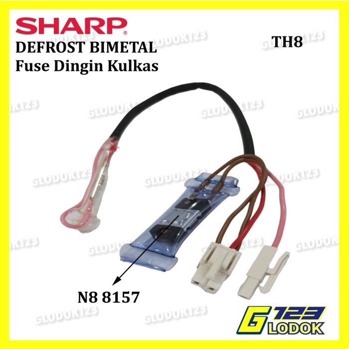 Defrost Bimetal Fuse Pius Dingin Kulkas SHARP YAMADA 2 Pintu 4 Kabel G1662