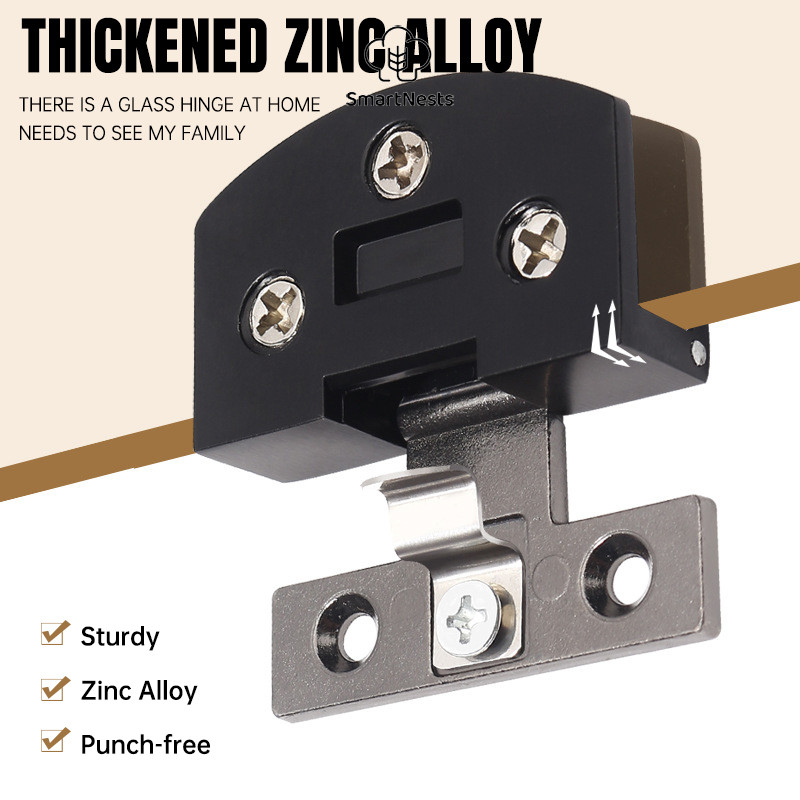 Engsel Jepit Kaca Oval Lemari Glass Door Hinge / Engsel Pintu Lemari Kaca / Engsel Pintu Kaca SM