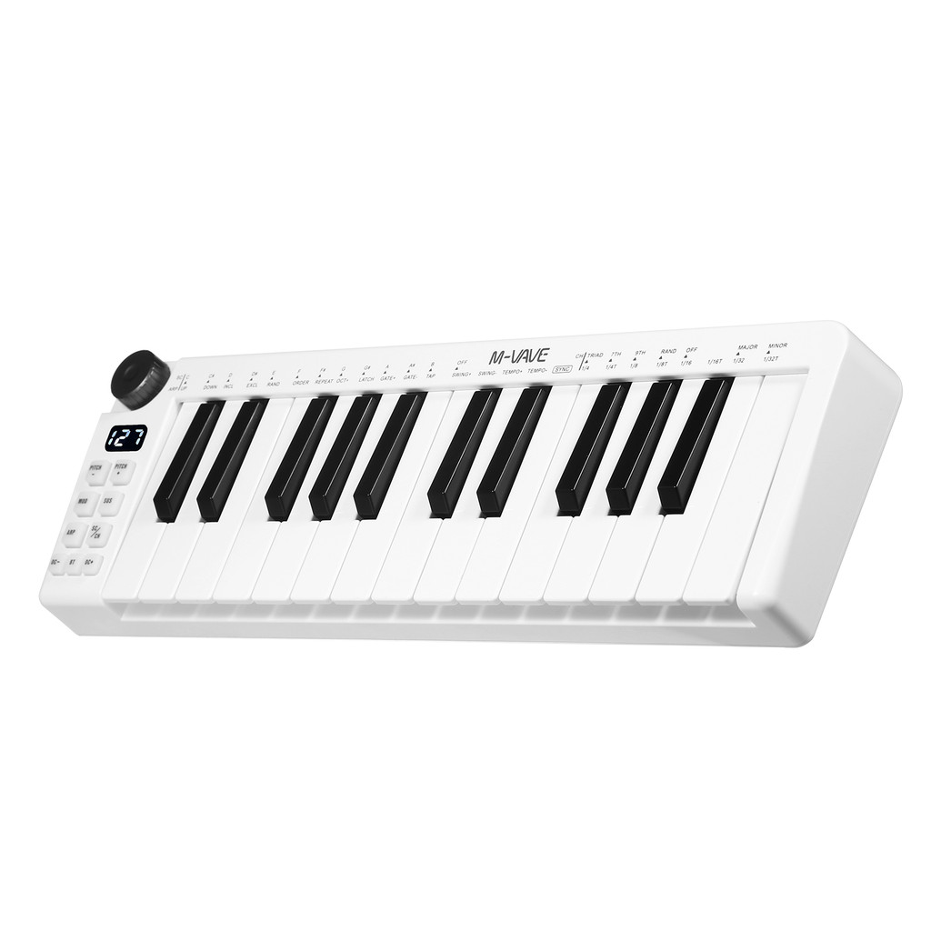 SMK-25mini MIDI Keyboard Rechargeable 25-Key MIDI Control Keyboard Mini Portable USB Keyboard