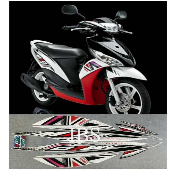 STRIPING MIO J PUTIH 2012 STIKER ORI YAMAHA POLET