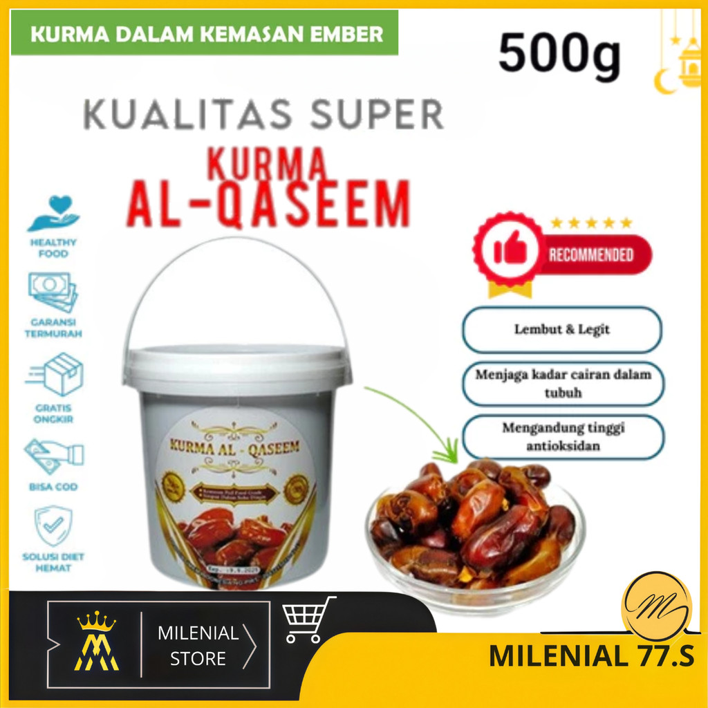 

Kurma Al Qassem 500 gram PREMIUM 100% Kurma ember AlQasim