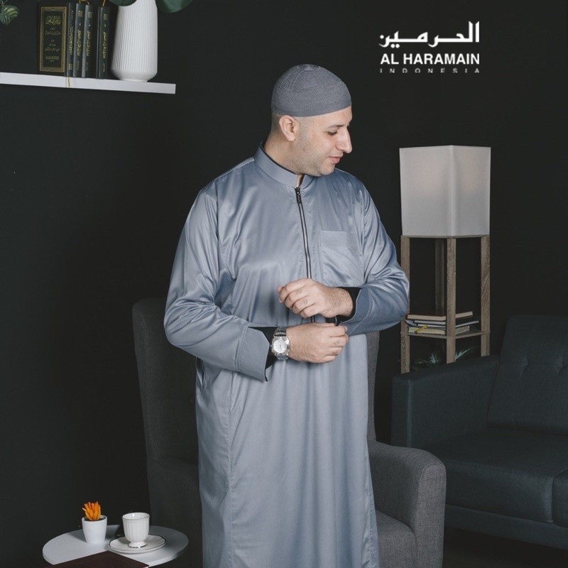 [HOT NEW] AL Haramain Jubah / Gamis Pria Remaja & Dewasa Premium Kombinasi Resleting (21) / Jubah AL
