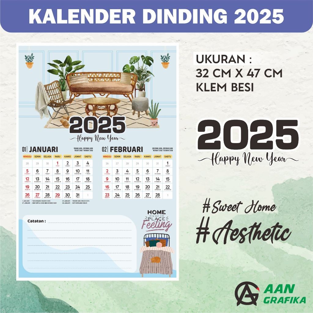 

Kalender Dinding 2025 | Tema Home | Kalender Aesthetic Cute