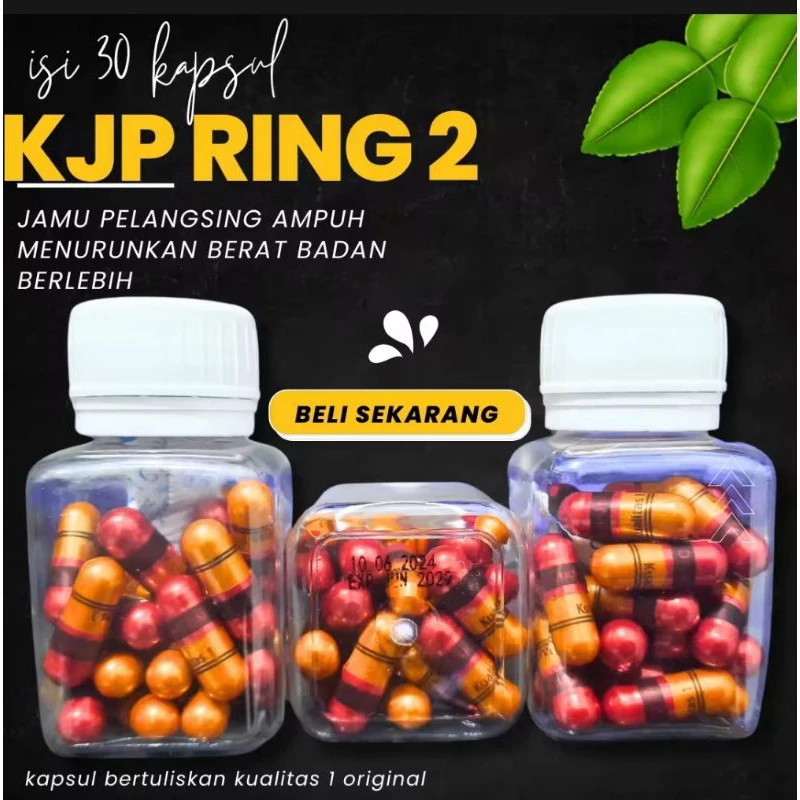 KJP Botol Ring 2 isi / Pelangsing Kjp Kualitas premium grosir kjp kapsul jamu