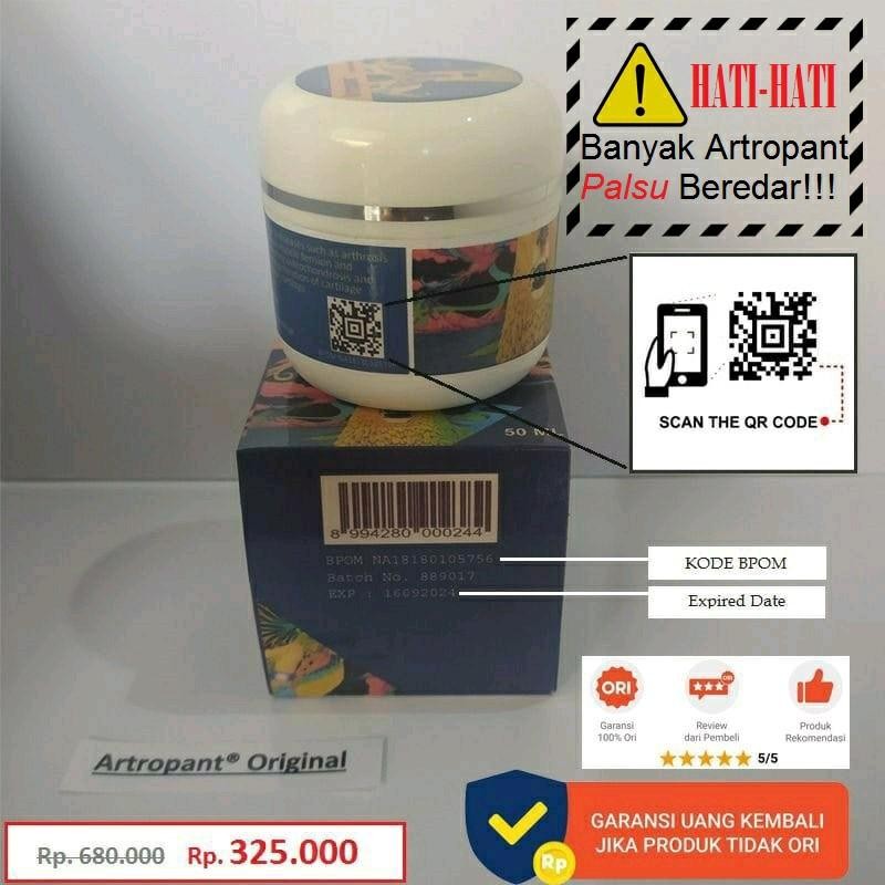 Artropant Cream Original Asli Krim Arthritis Tulang Sendi Otot Reumatik Asam Urat Herbal Alami