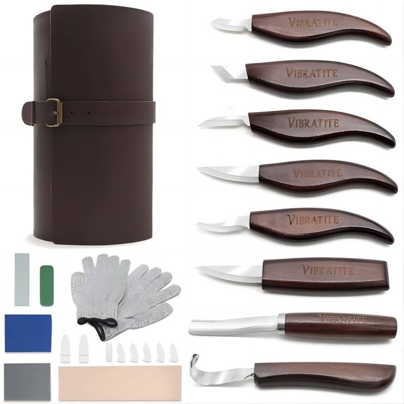 

Wood Carving Tools Set Deluxe Wood Cutter Chisel Knife Kit with Carving Detail Whittling Knife Woodworking Kit for Beginner