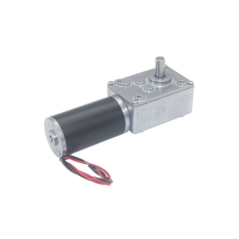 DC12V 24V Powerful Torque Gearmotor Metal Turbo Worm Gearbox Type-D Shaft Reversed Low Speed 70kg.cm