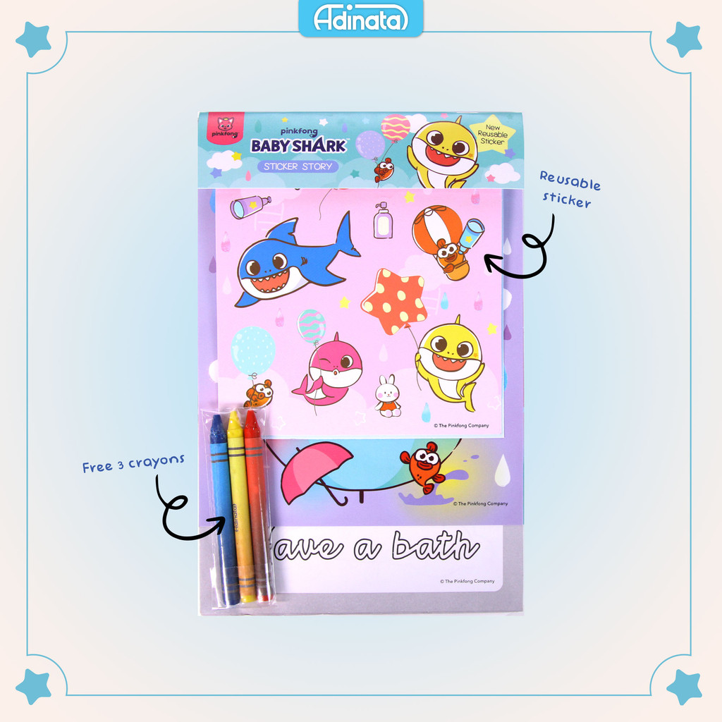 

Baby Shark Sticker Story Book 2430-6712 - Adinata / Stiker