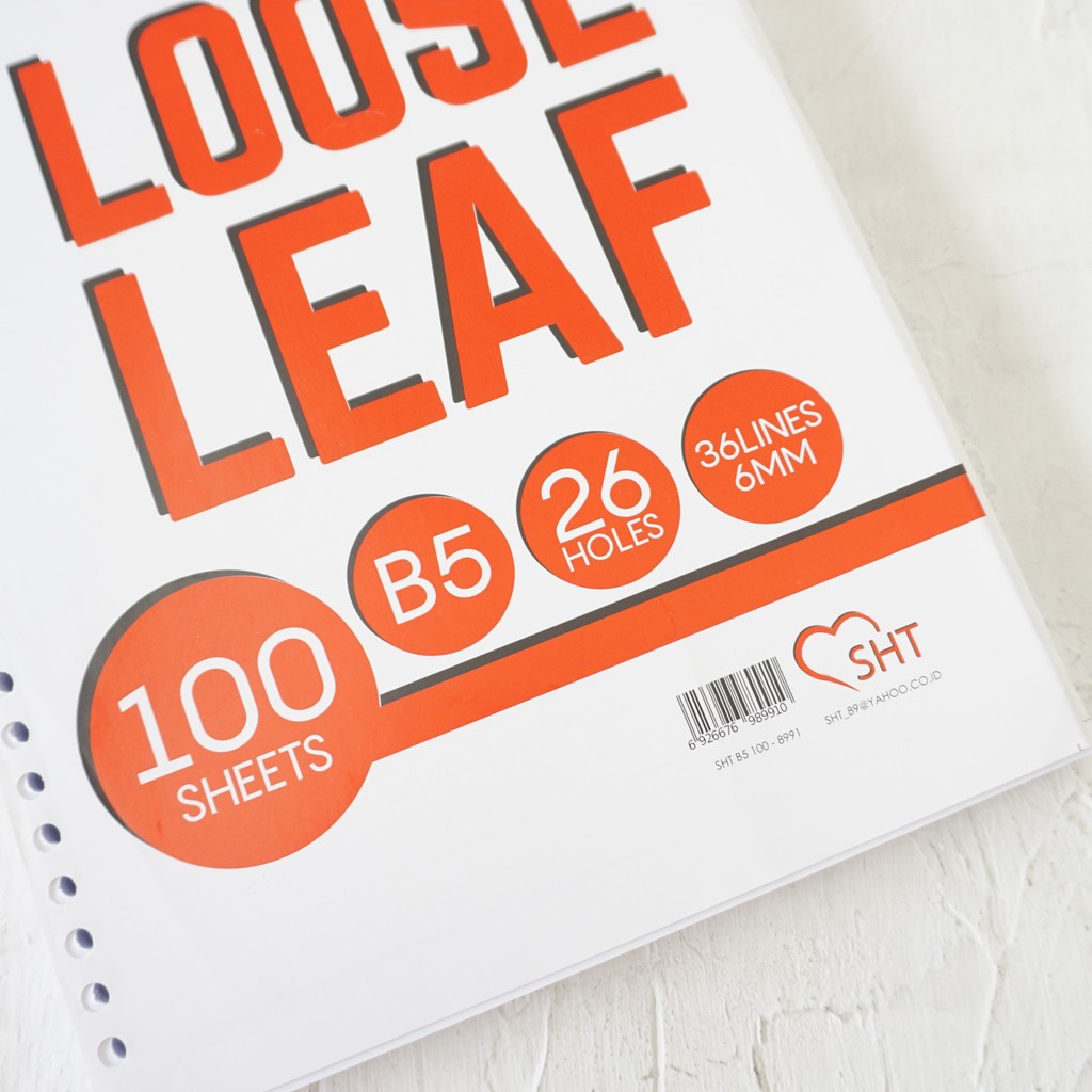 

A5/B5 Loose Leaf Bergaris 70 gsm isi 50 lmbr / Kertas Binder A5/B5 Bergaris 70 gsm isi 50 lmbr