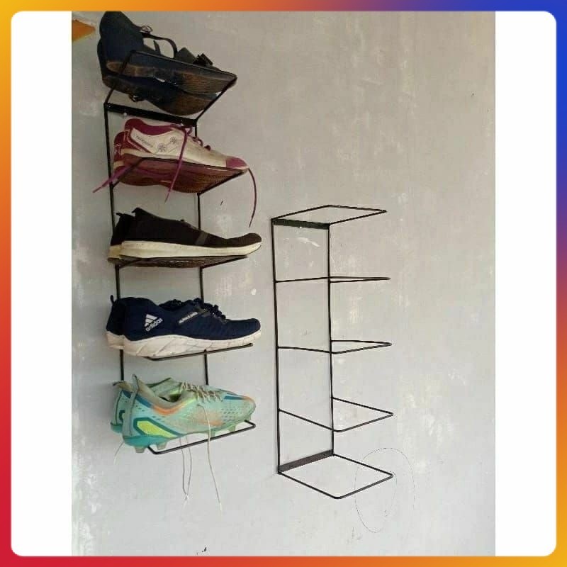 RAK SEPATU GANTUNG/RAK SEPATU TEMPEL DINDING/BESI 6MM