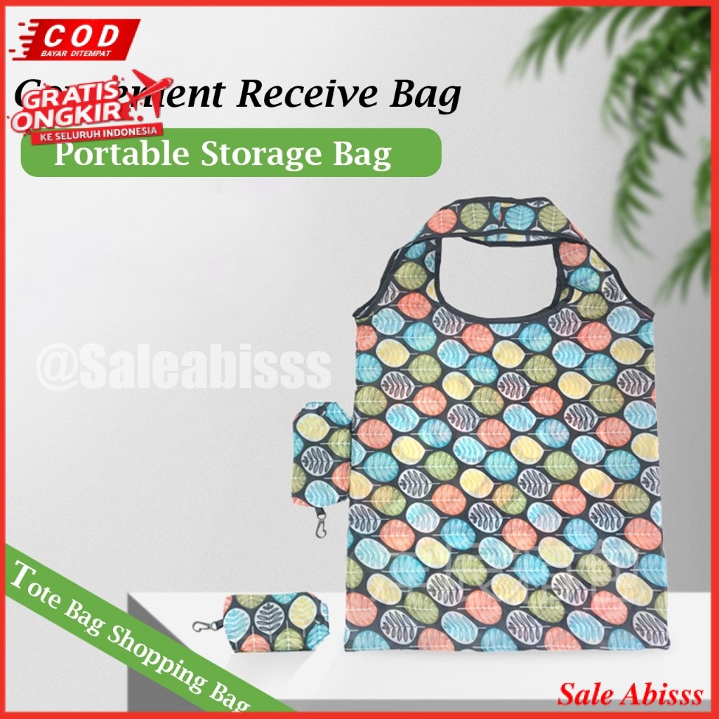 (TAS05)TAS LIPAT ECO BAG / TAS BELANJA LIPAT / SHOPPING BAG / ECO BAG MOTIF ANTI AIR UKURAN KECIL