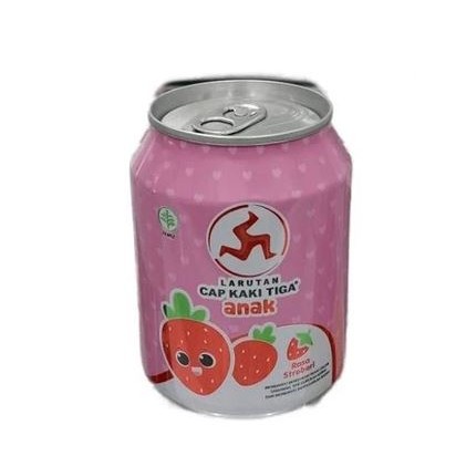 

Cap Kaki Tiga Larutan Penyegar Anak Rasa Strawberry 250 Ml Kaleng