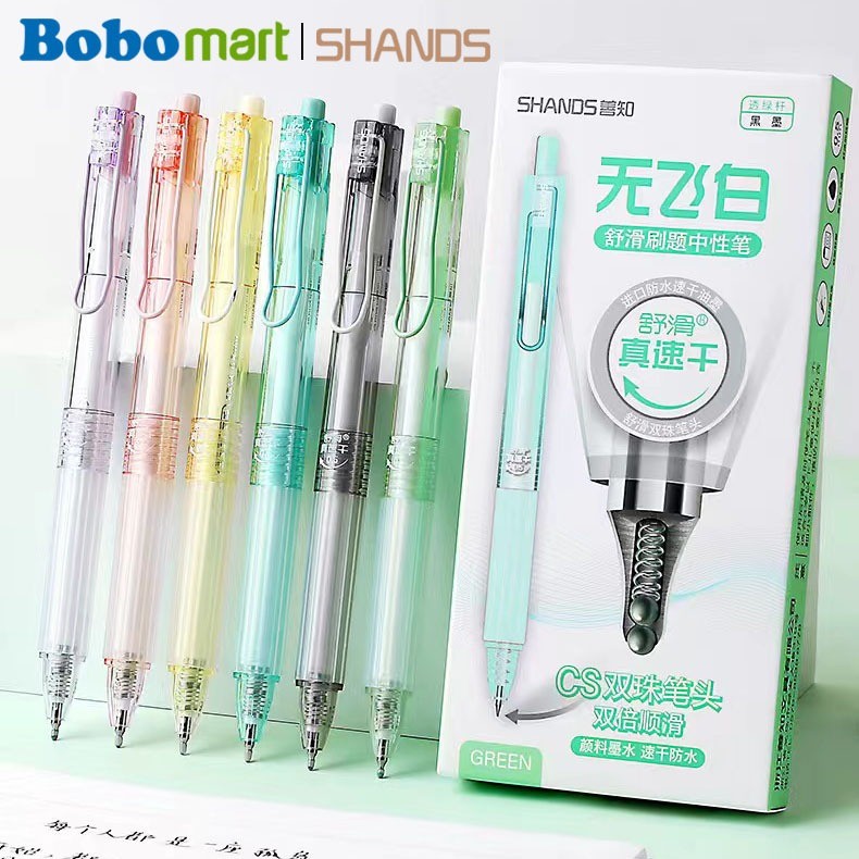 

BOBOMART S664-6 SHANDS 1 PCS PULPEN CETEK WARNA WARNI GEL PEN BOLPOIN ALAT TULIS SEKOLAH