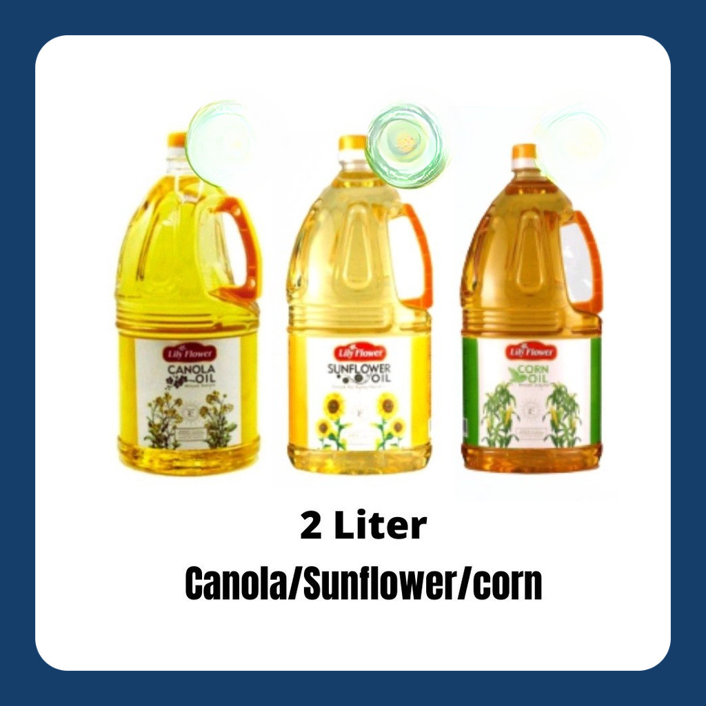 

Lily Flower Oil 2 Liter Canola OIL / Corn OIL / Sun flower OIL / MINYAK SEHAT / MINYAK MPASI / MINYAK GORENG / MINYAK JAGUNG / MINYAK BIJI MATAHARI / MINYAK KANOLA / LEMAK TAMBAHAN MPASI