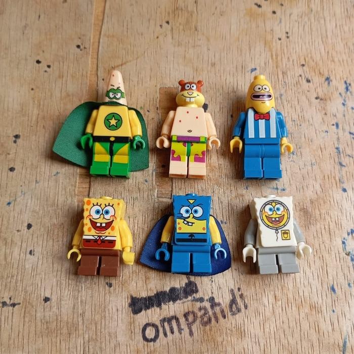 EO99 6 pcs figure brick kartun Spongebob