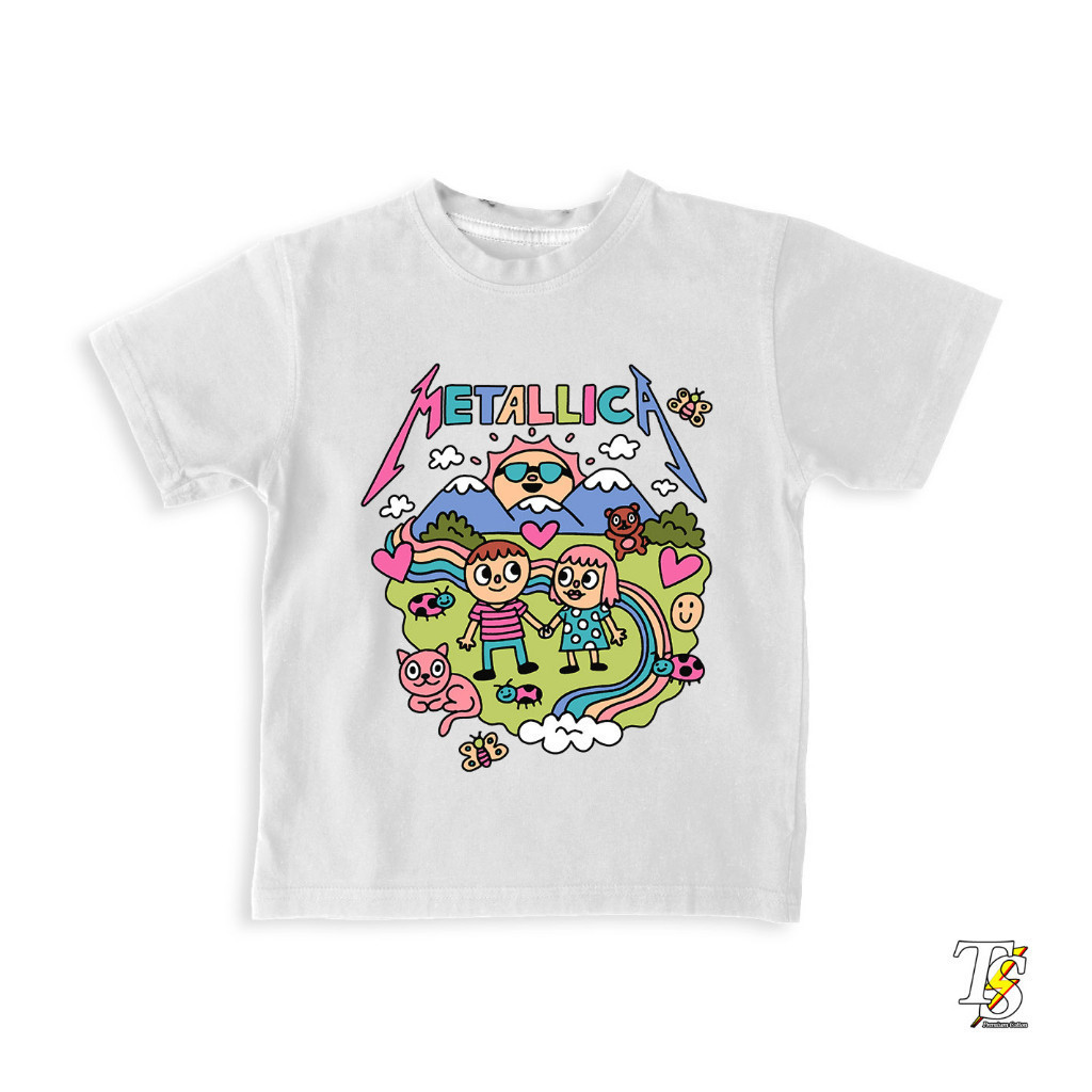Baju Kaos Anak Band Metallica White BY DOMINIC