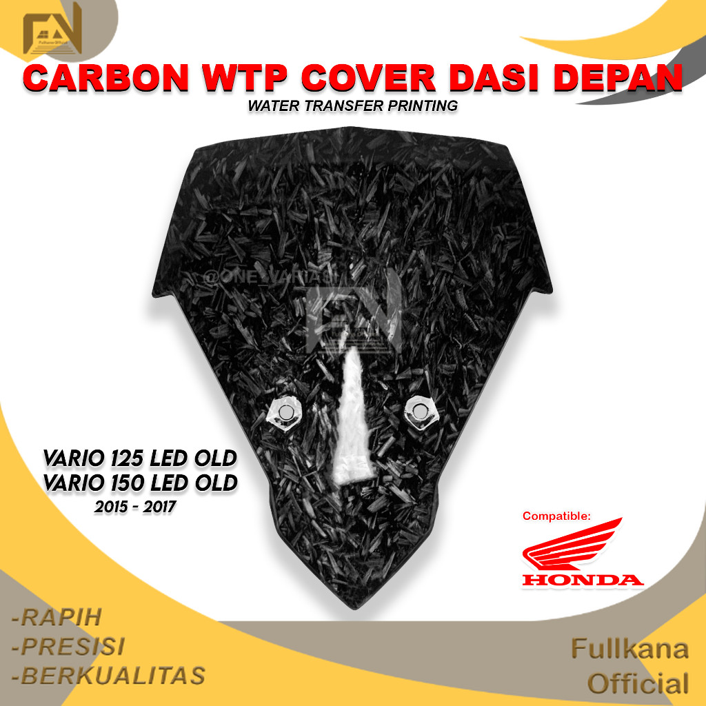 FULLKANA CARBON - DASI DEPAN CARBON FORGED VARIO LED OLD / DASI DUDUKAN PLAT VARIO LED OLD 125 150 C