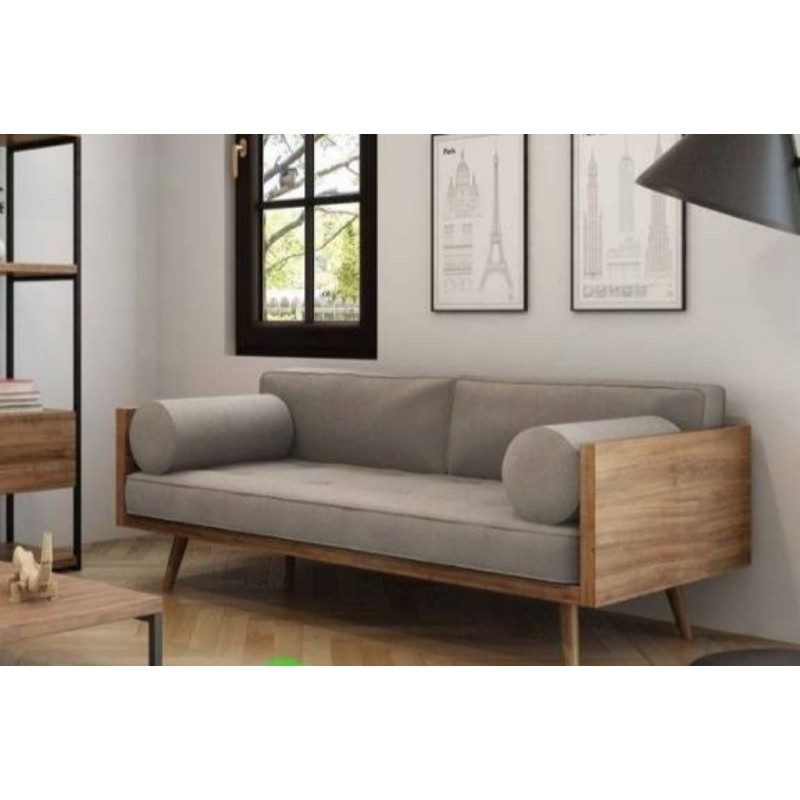 Kursi Sofa Kayu Jati Sofa Yoona, Sofa Tamu Korean Style Minimalis Terbaru