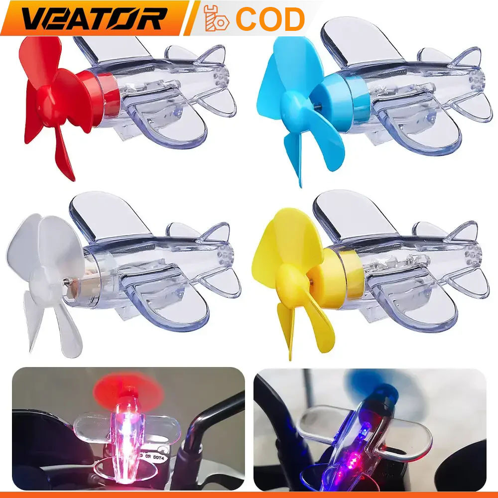Mobil yang Dapat Diputar Pesawat Bertenaga Angin Dekorasi Pesawat Kecil Lampu Led Lampu Led Kecil Or