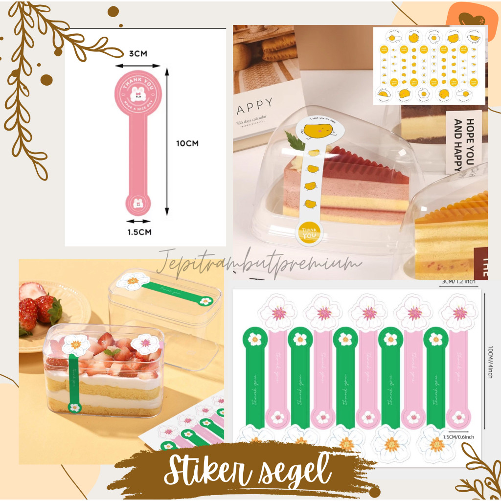 

20 Pcs Stiker segel Terima Kasih/ stiker segel Thank You Sticker/ stiker bentuk panjang